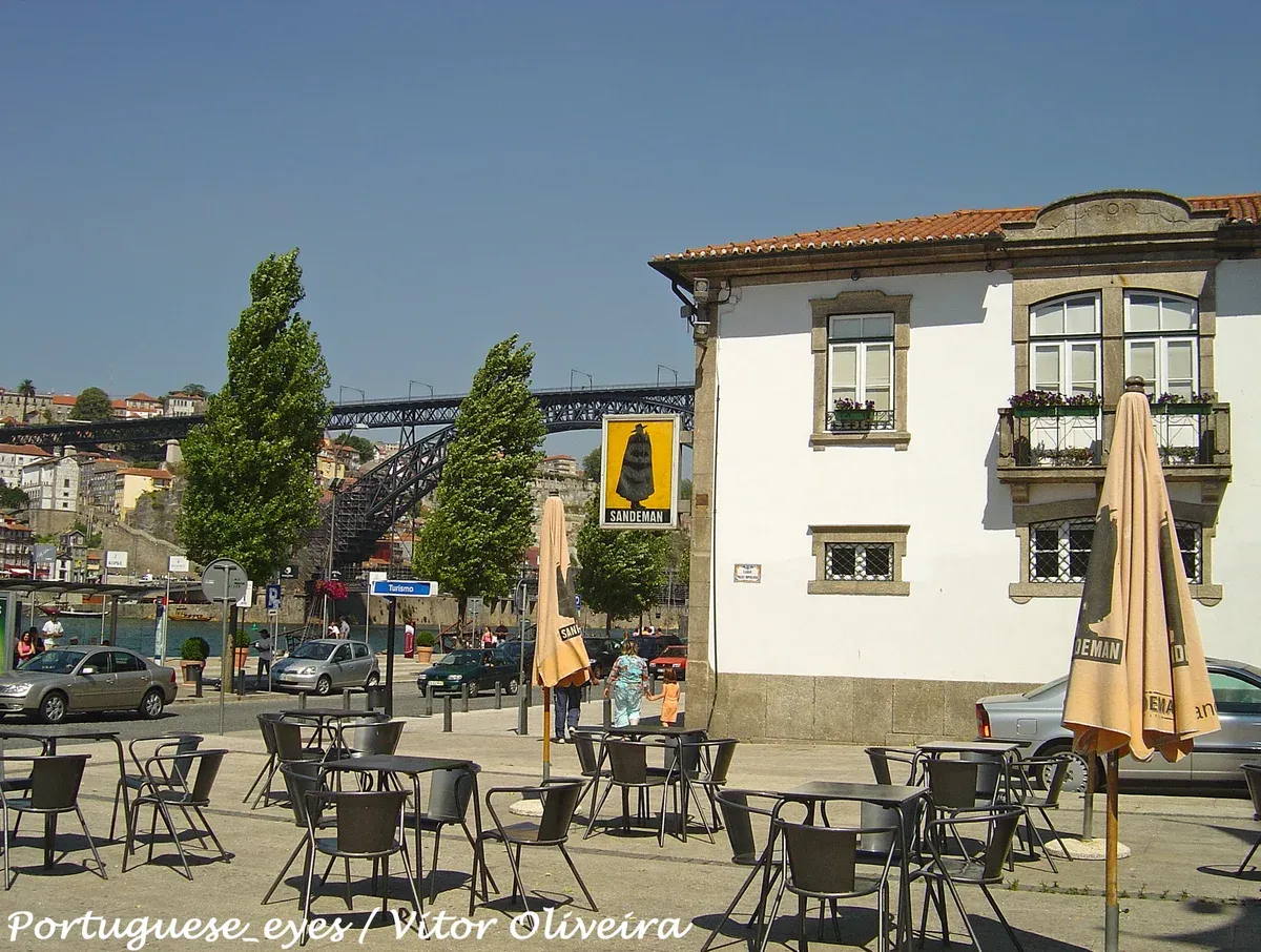 The Gaia riverside below the Dom Luís I bridge, seen on a port wine cellar tour in Vila Nova de Gaia